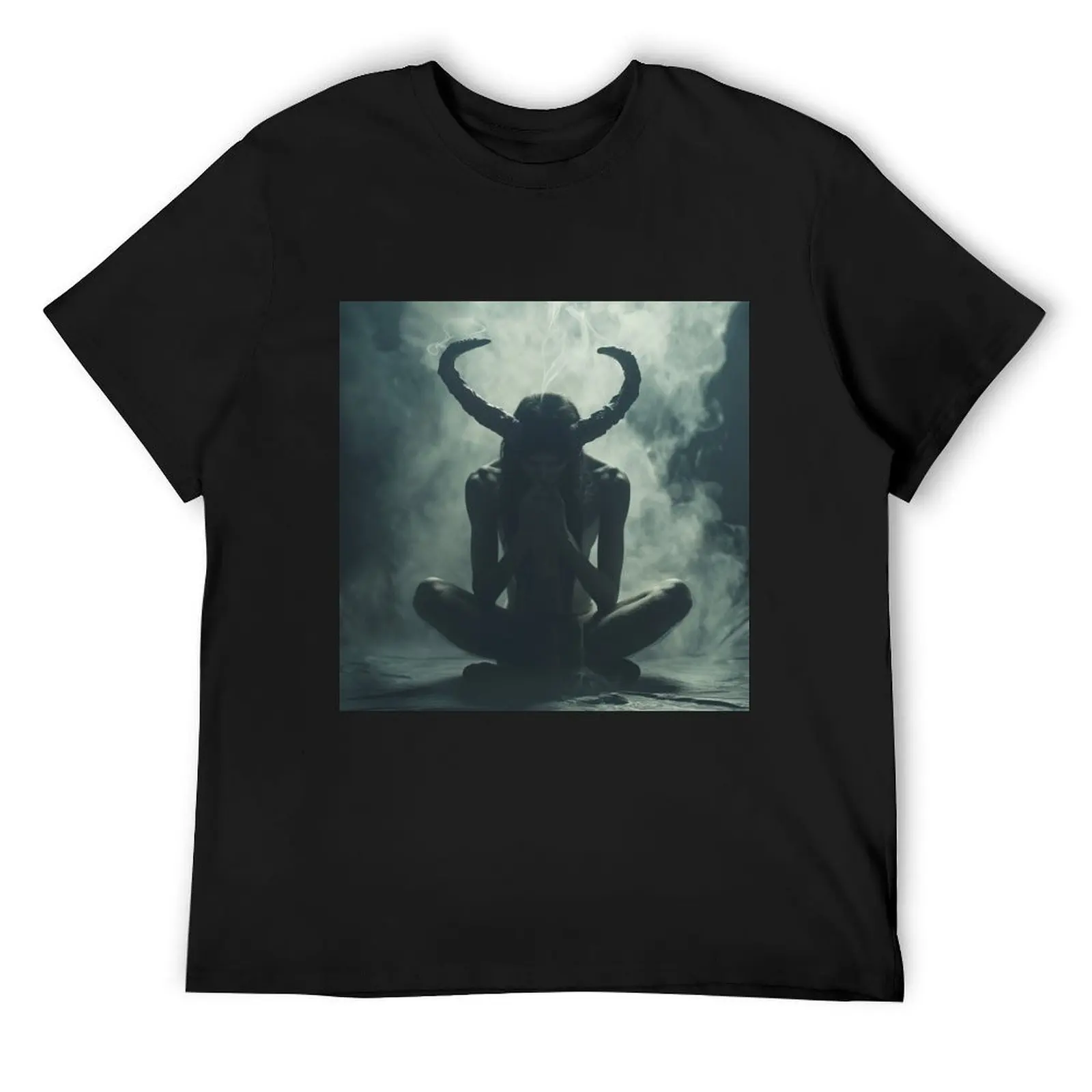 

Enigmatic Shadow Horned Being T-Shirt street wear tees essential t shirt clothes for men