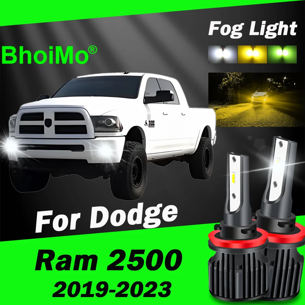 

BhoiMo 2019 - 2023 For Dodge Ram 2500 Led Bulb Front Fog Light Lamp 2020 2021 2022