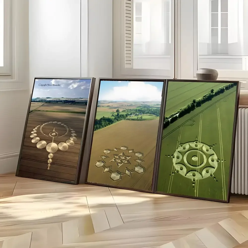 Phenomenon Mystery Crop Circle Poster Distinct Home Decor Concepts Chic Indoor Art Pieces