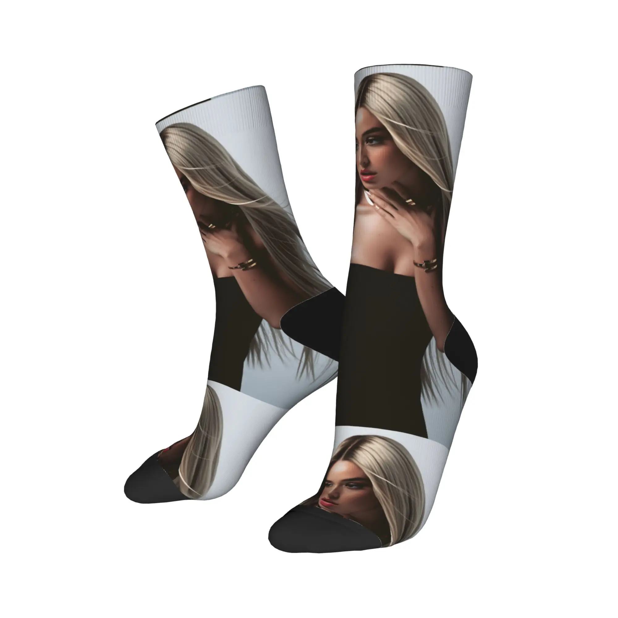 Meias masculinas unissex l-lolas i-indigos cantor espanhol meias antiderrapantes macias respiráveis inverno moderno impresso