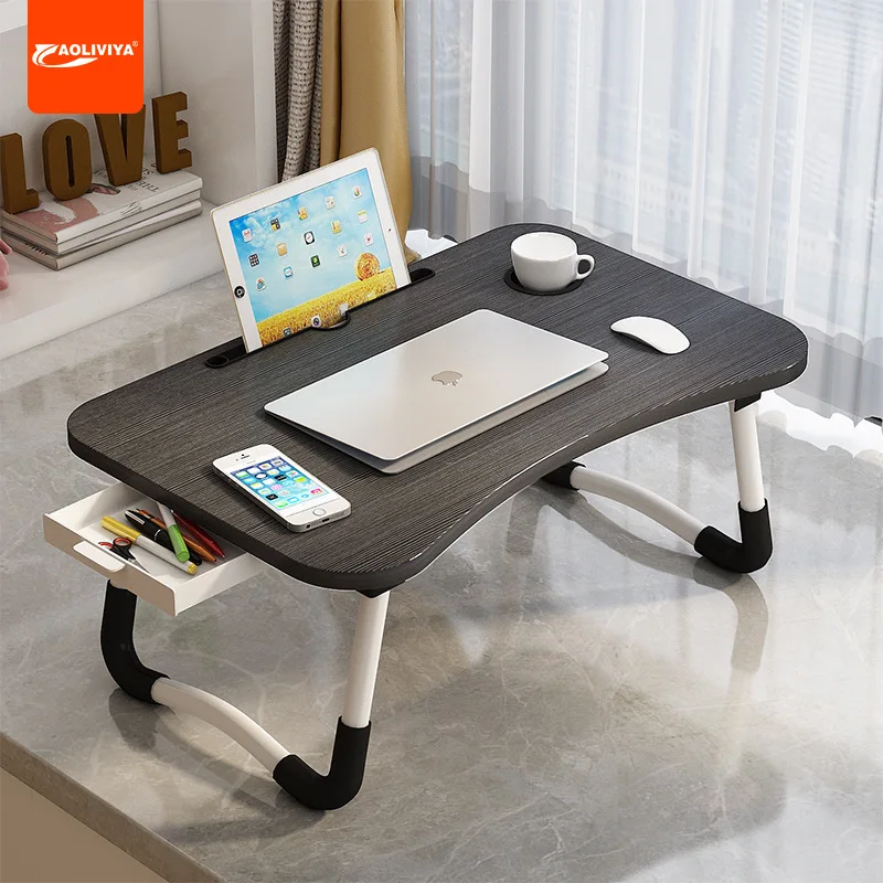 Aoliviya Factory Generation Foldable Dormitory Study Table Simple Small Table Bed Desk Lazy Folding Computer Desk