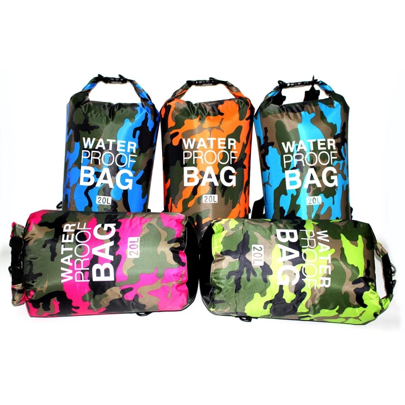 Bolsa de natación impermeable, saco seco, ligero, impermeable, bolsa de teléfono flotante, canoa, kayak, Camping, bolsas de almacenamiento, mochila