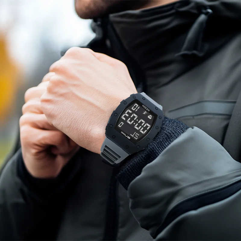 Orologio elettronico multifunzione da uomo quadrante grande calendario settimana display a LED sveglia orologio digitale luminoso per regali per studenti