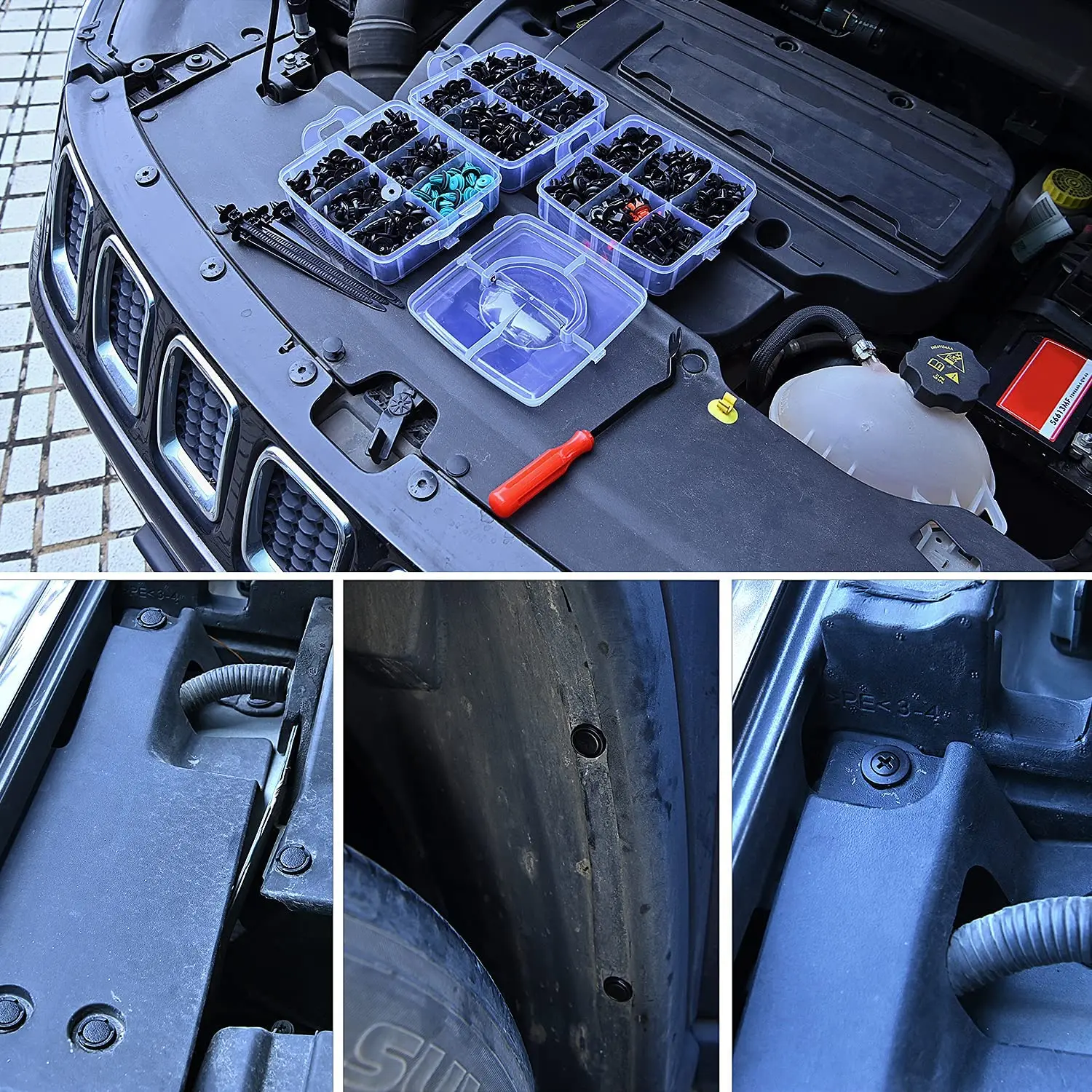 

Защелкивающиеся автомобильные расширительные винты в штучной упаковке, пластиковые зажимы, дверная панель, брызговик, коробка