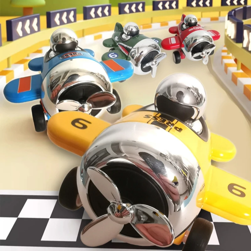 

Alloy Mini Airplane, Rebound/Inertia/Press To Drive,Drop Resistant Cute Cartoon Children's Toy Gift,XT185