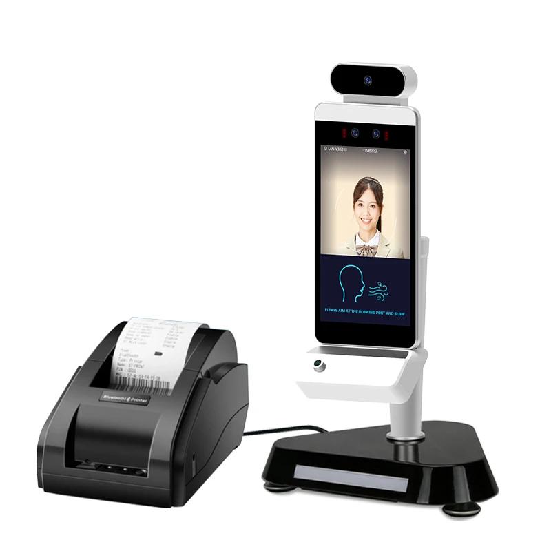 Biometric Pre-Job Alcohol Test Access Control System Face Recognition Attendance Temperature Measurement OEM ODM Customized