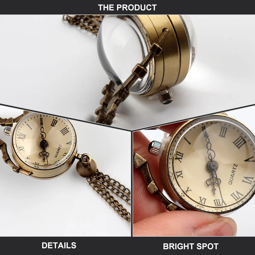 นาฬิกาพกโบราณ 1 ชิ้น นาฬิกาควอตซ์แบบย้อนยุค พร้อมสายคล้องเอว ใช้เป็นเครื่องประดับตกแต่งเสื้อผ้า