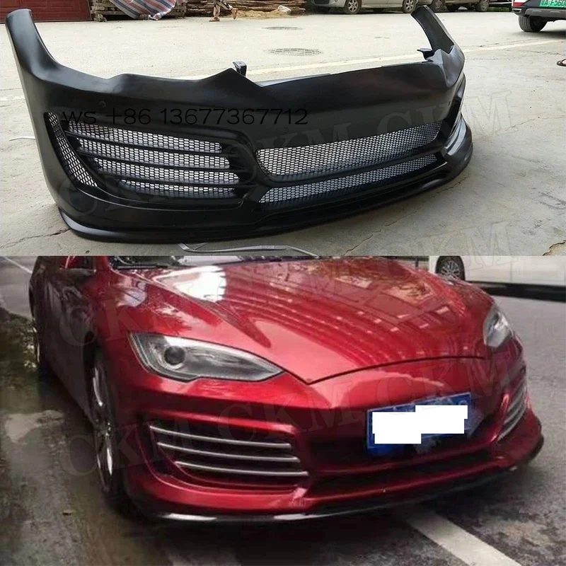 

Factory hot salesBumper Pre-Facelift Fender Car Accessories Front Bumper Body Kits for Model S Sedan 2017 2018 2019 FRP Unpaint