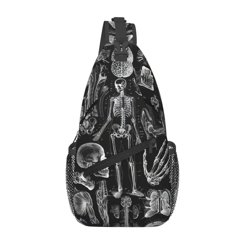 

Custom Human Anatomy Printed Crossbody Sling Backpack Men Shoulder Chest Bag for Camping Biking