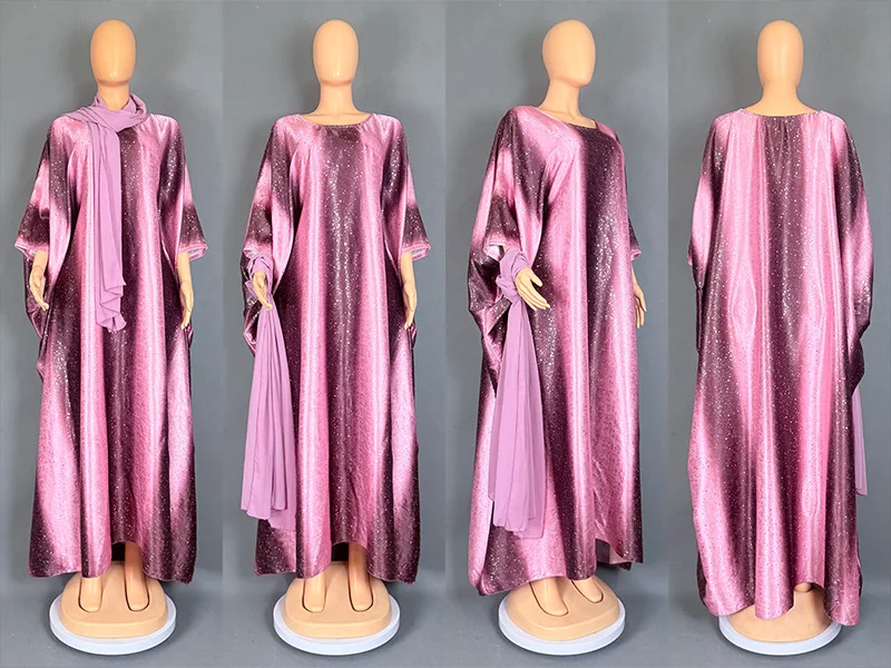 Elegante bata de satén para mujer, elegante caftán de Dubái de Oriente Medio, perfecto para festivales de Ramadán, nueva colección de vestidos de noche