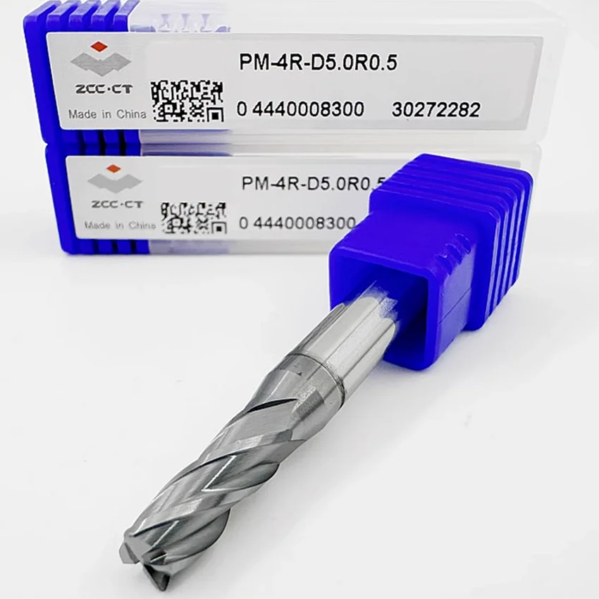 PM-4R-D5.0R0.2/PM-4R-D5.0R0.3/PM-4R-D5.0R0.5/PM-4R-D5.0R1.0/PM-4R-D6.0R1.0-H ZCC.CT 4 flute Circular end mills 4T End Mills
