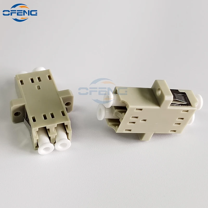 LC TO LC Gigabit Duplex FTTH Fiber Optic Coupler Gray Multimode Gigabit One Iron Hybri Type adapter Connector LC UPC customized