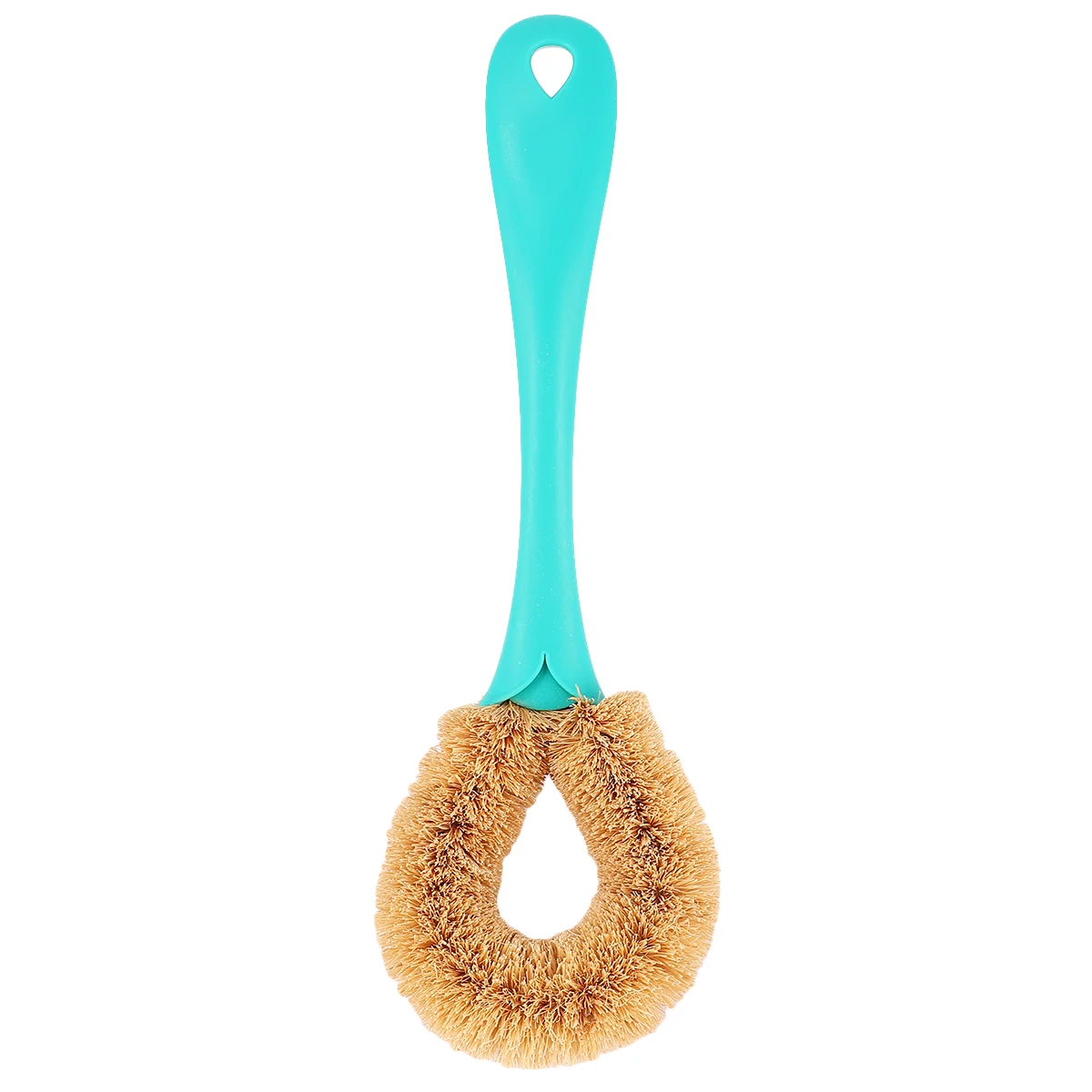 

Coconut Fiber Pot Brush Durable Long Handle Cleaning Kitchen Dishwasher Safe Non Scratch Bristles Powerful Messes Easy Storage