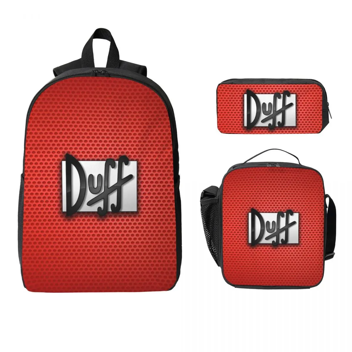 

Duff Beer (5) Backpack Student Boys Girls BookBag School Bag Laptop Shoulder Bags 3ps Insulated Lunch Bag Pencil Case