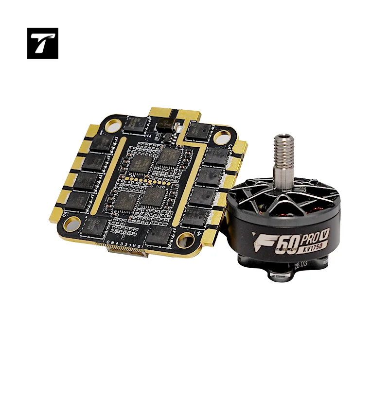 HOYOOO FPV80A 3–8S 4-in-1ESC Set 4Pcs F60Motor 32-bit High-Performance Electronic Speed Controller(30.5×30.5mm Mounting)BLHeli32