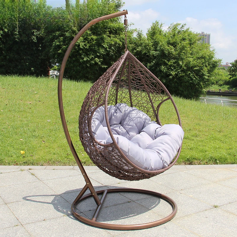 Egg Outdoor Hammock Chair Convenient Hanging Free Standing Chairs Seater Garden Double Seat Patio Swing