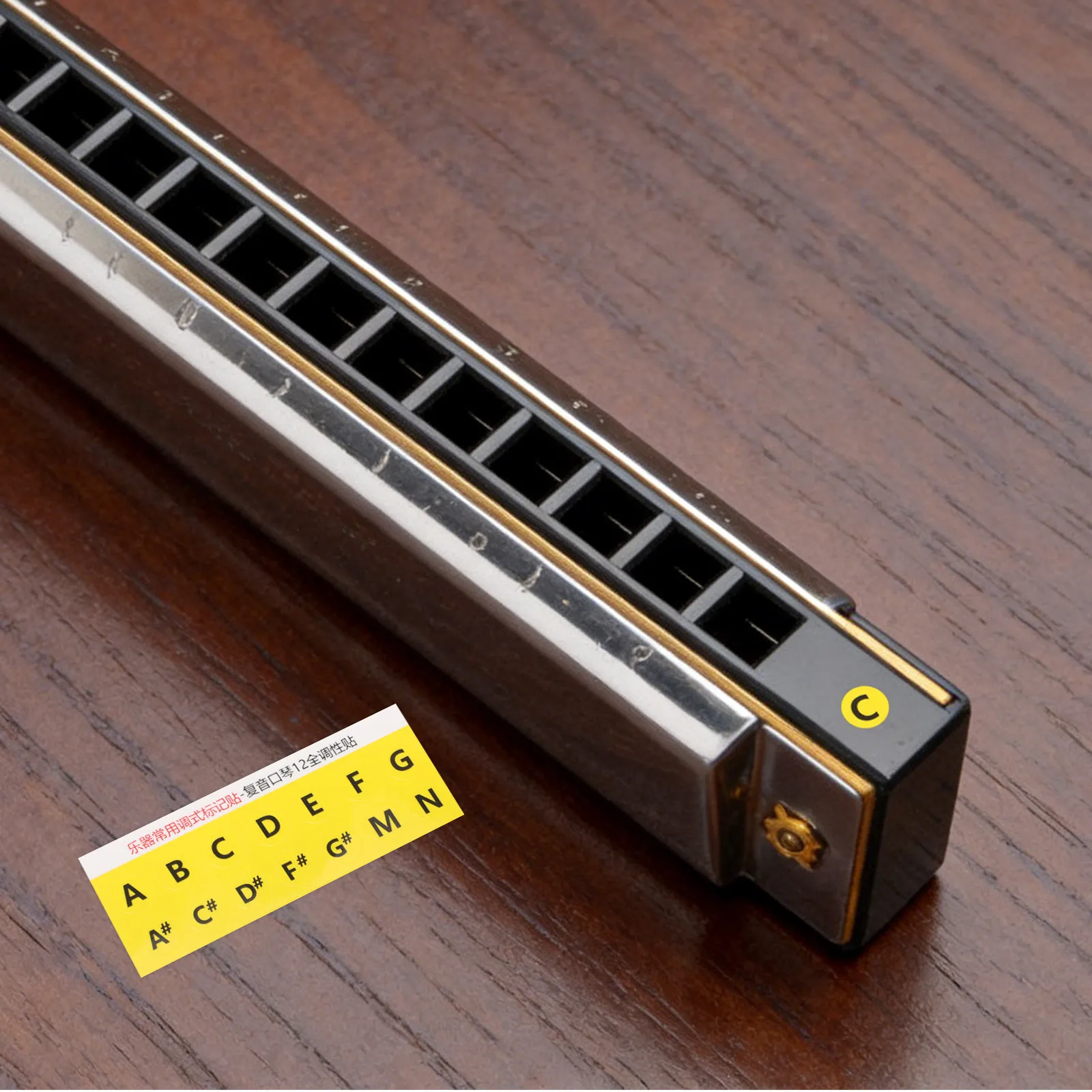 60Sheets Harmonica Key Chart Stickers Clear Musical Scale Marking Adhesive for Beginners Harmonicas Music Learning Poster Scale