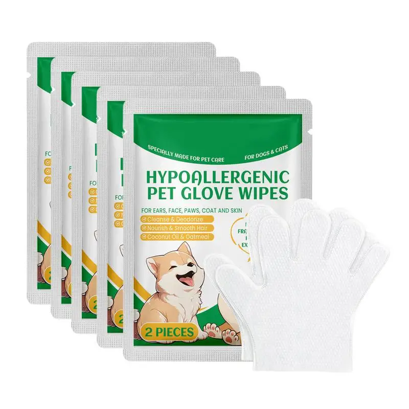 Grooming Gloves Wipes For Dogs Extra Thick Bathing Wipes Wipes Gloves Daily Care And Travel Gloves For Body Paws Butt Daily Care