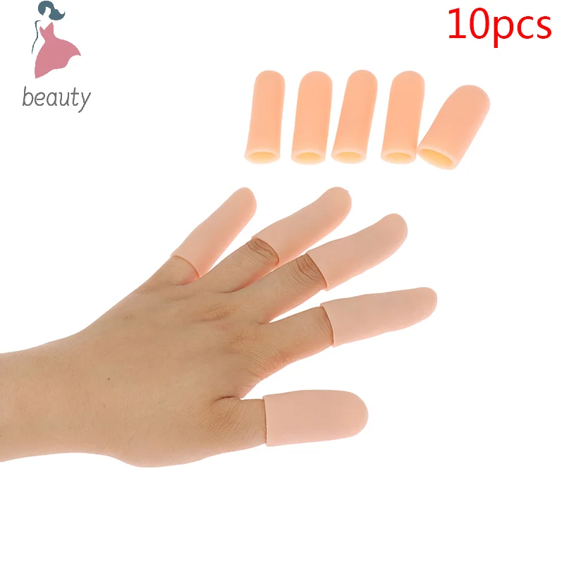 10pcs/set Silicone Gel Tube Hand Bandage Finger Protector Pain Relief Thumb Cap finger For Feneral toe finger protection