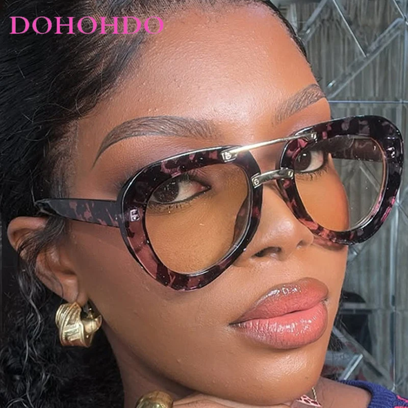 

2025 New Retro Personality Oversized Frame Women Sunglasses Pilot Men Sunglass Summer Shades Drive Traveling Punk Eyewear UV400