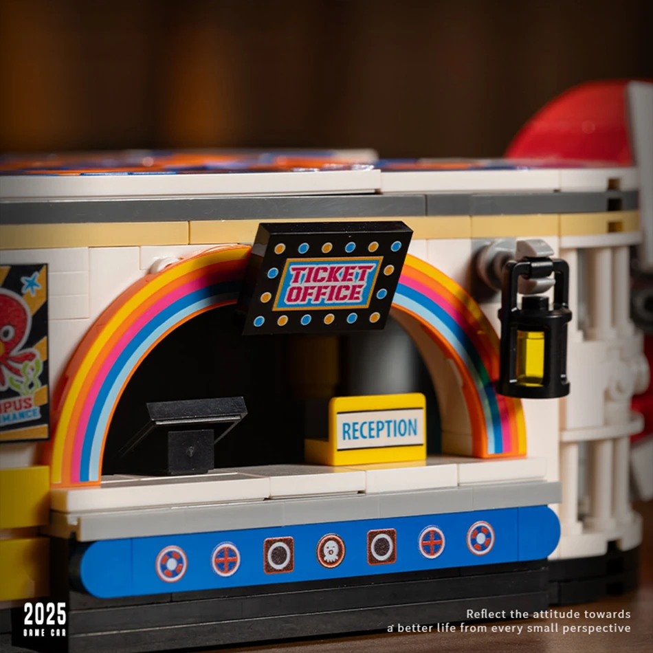 Ciudad Undersea Paradise dibujos animados pulpo parque de atracciones modelo bloques de construcción con módulo de potencia montaje DIY ladrillos juguetes regalo para niños