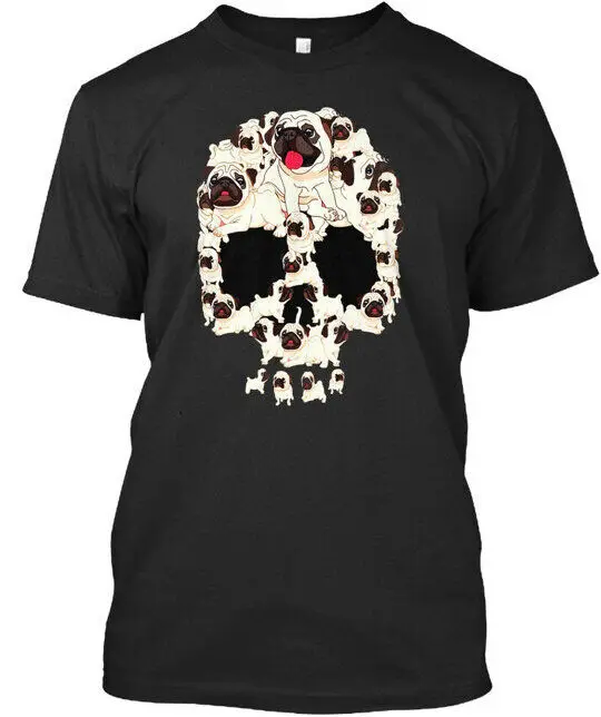 

Pug Skulls Premium Tee T-Shirt Made in the USA Size S to 5XL