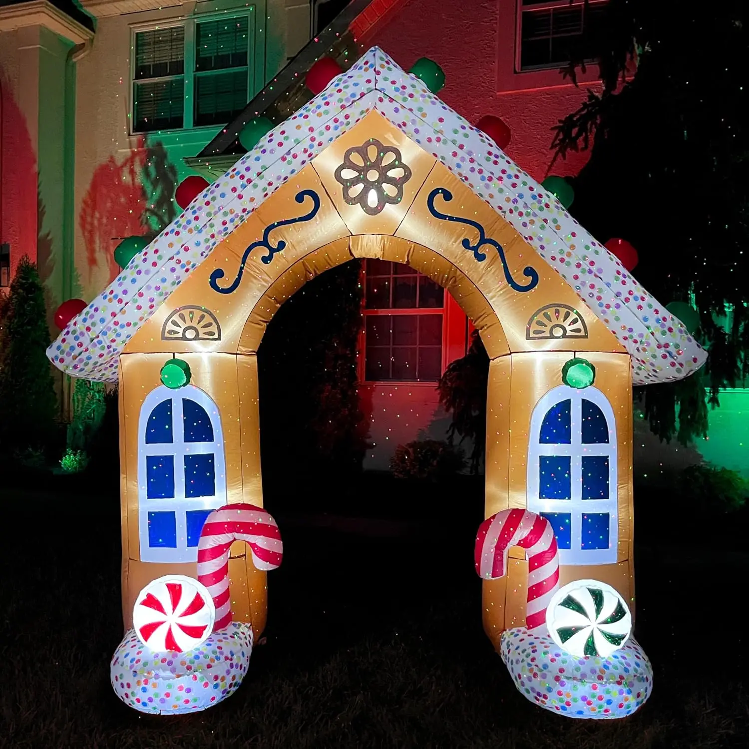 Hot-selling Christmas Products Santa Claus Christmas Tree Inflatable Arches Outdoor Courtyard Party Decoration Inflatable Arch