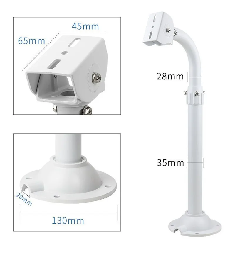 30-60cm Monitor Aluminum Alloy Telescopic Bracket Wall Mount Bracket Extension Monitoring Pole Camera Long Bracket