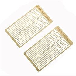 3Sets 1/72 Scale Brass Railing Post Balustrade Etching Sheet Inner Hole Diameter 0.4mm Handrail Mould for DIY Model Boat
