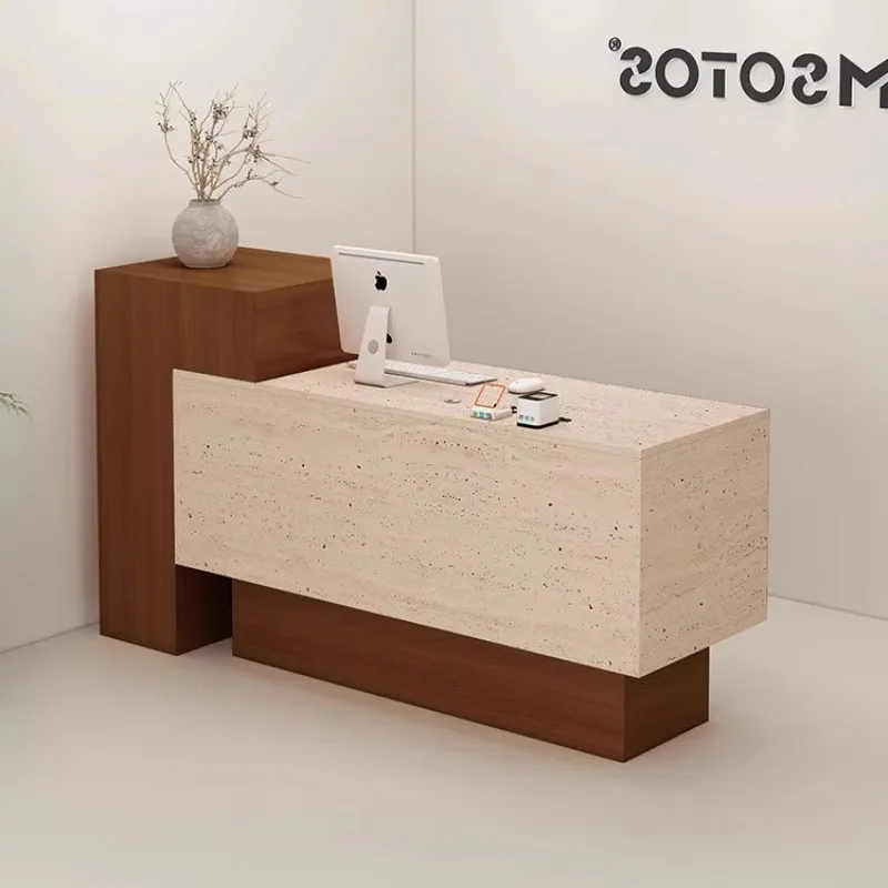 

Corner Small Reception Desks Bar Restaurant Hotel Shop Reception Desks Design Minimalist Comptoire Accueil Commercial Furniture
