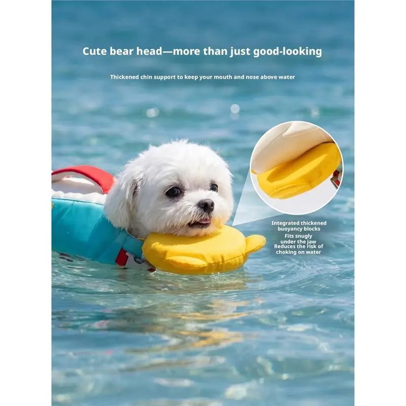 FAST-Dog Life Jacket Summer Buoyancy Swimming Suit Portable Super Large Size Small And Medium-Sized Animal Clothes