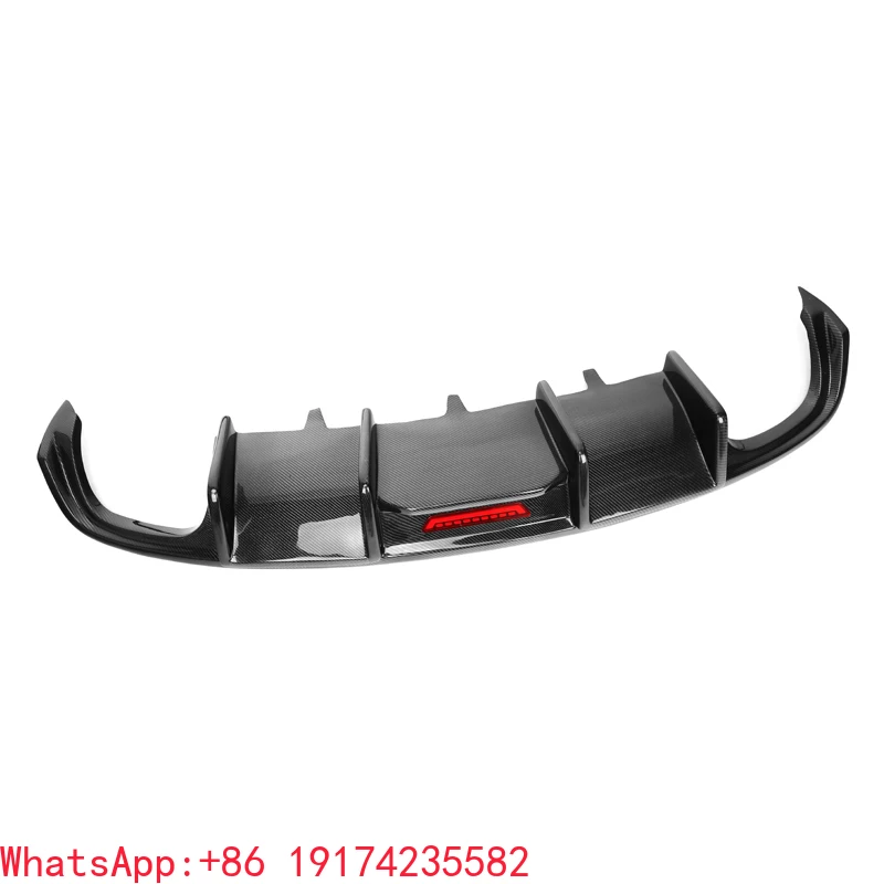 

Aud A7 Accessories Carbon Fiber Rear Bumper Lip With LED for Aud A7 S7 C7 2012-2015 Upgrade Karbel Aud S7 Diffuser