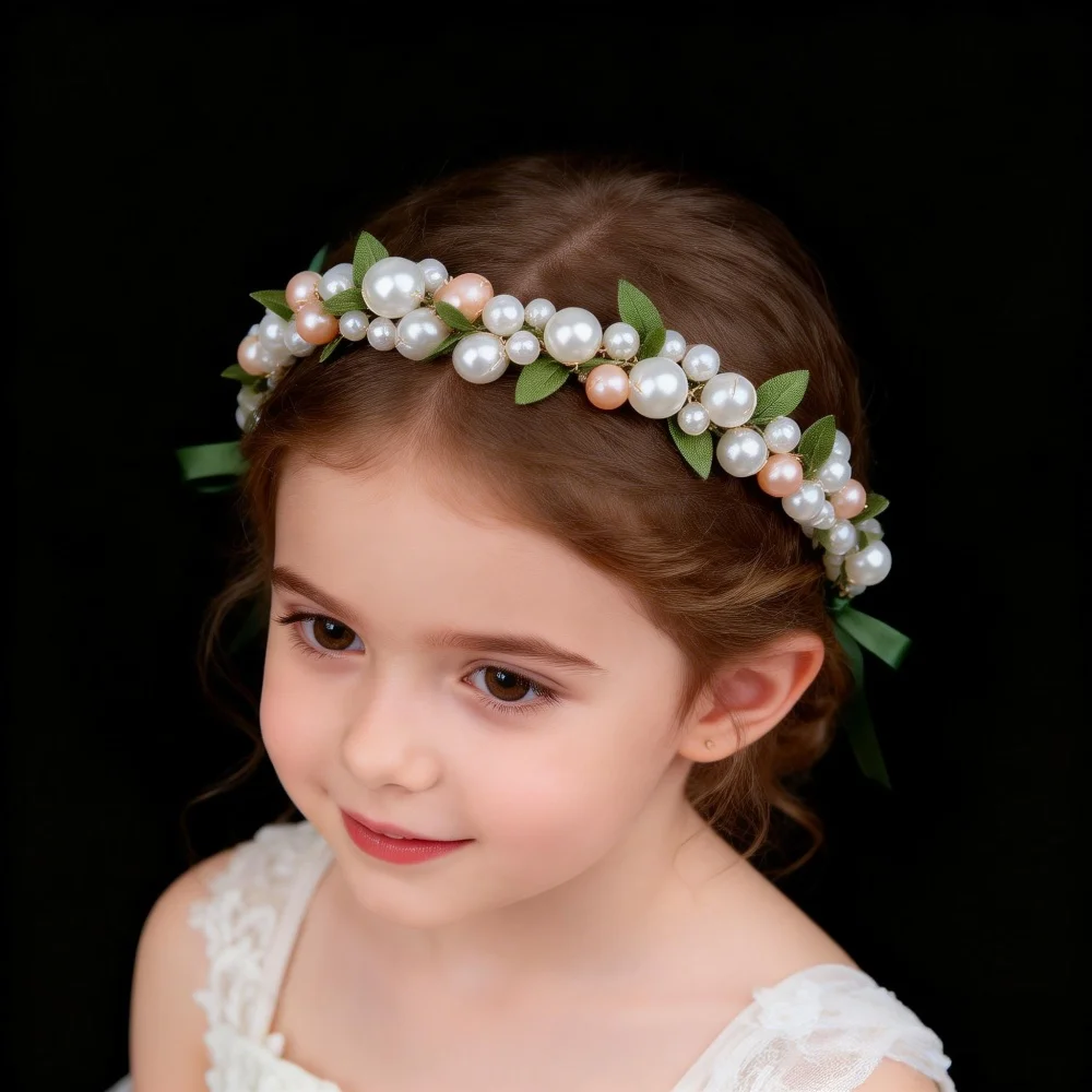 1 Piece Set Forest Style Green Leaf Children's Headband, Fresh Style, Flower Girl Wedding / Birthday Party / Photo Shoot Styling