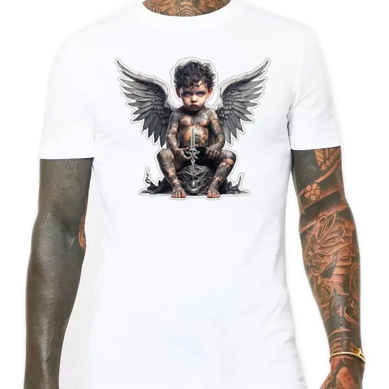 

NEW Art Society ARTBAG INK TATTOOED CHERUB WHITE T Shirt SMALL 4XLARGE LIMITED