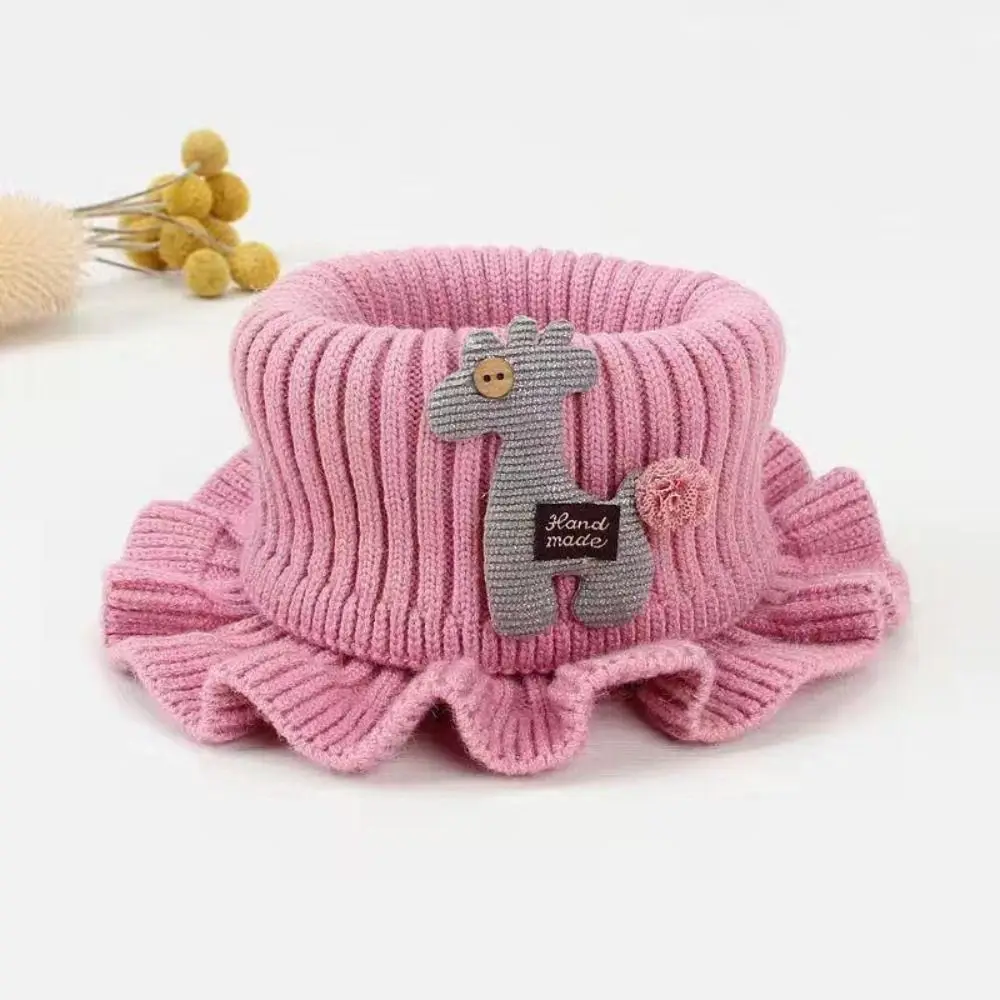 

Уличный круг, зимний теплый воротник, вязаный вязаный детский шарф с героями мультфильмов, уличные шарфы с жирафом для детей 0-7 лет