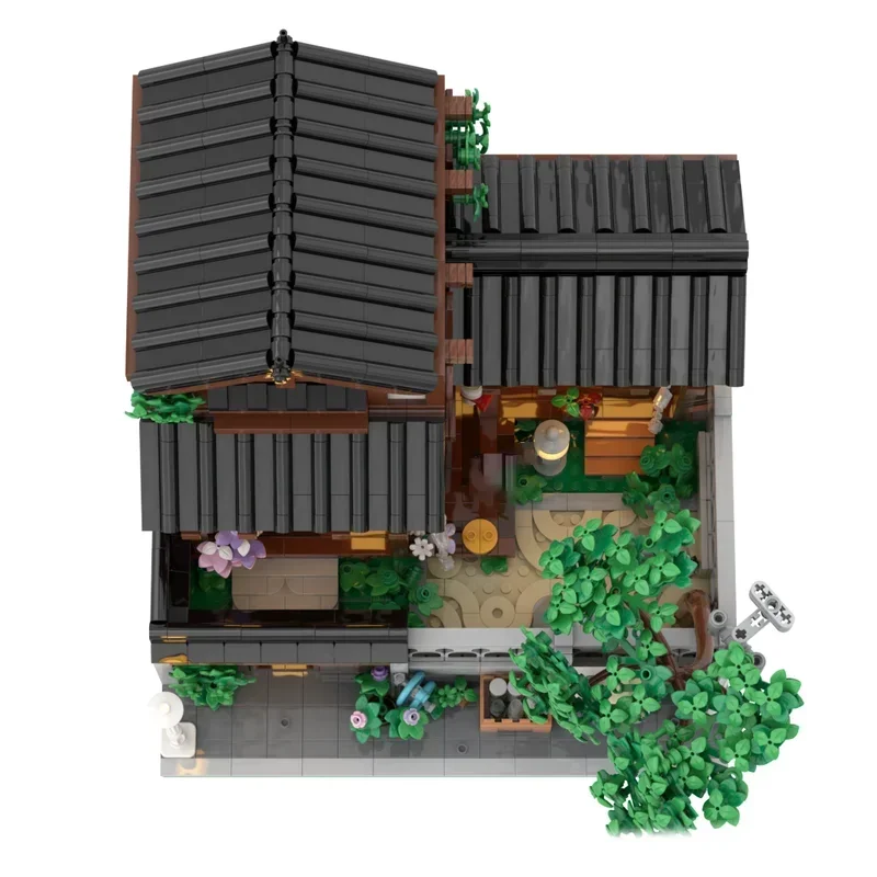 

Moc Building Blocks Traditional City Japanese Residences Model Technology Brick DIY Assembly Construction Toy Holiday Set Gifts