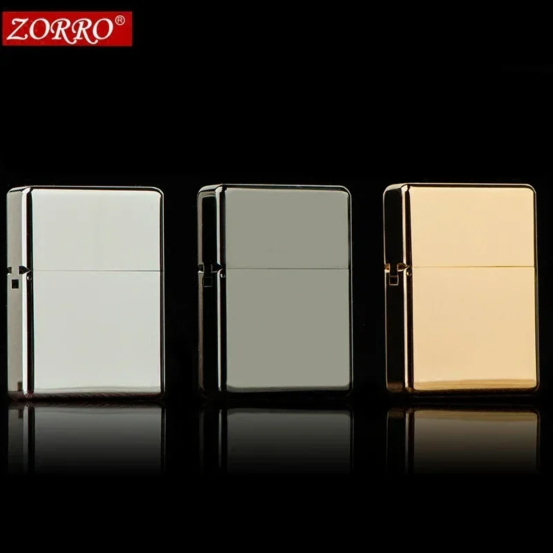 Zorro 912 ولاعة الكيروسين المدرعة الرجعية مقاوم للماء والرياح النحاس القسطنطينية نمط الرجال اكسسوارات السجائر هدية