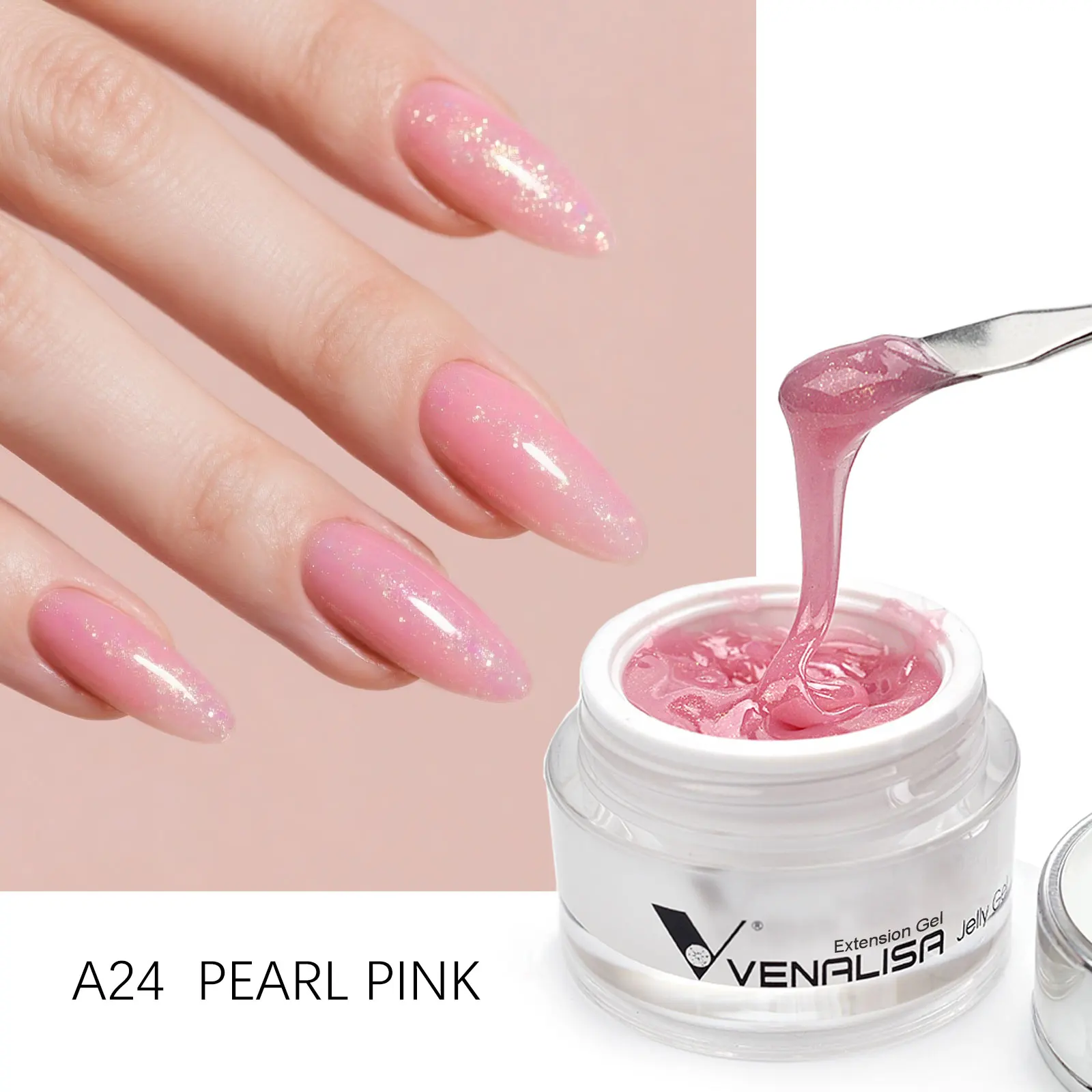 50 ml VENALISA Jelly Pink Gel Builder Nails Extension TPO Free French UV Construction Gel Gute Zähigkeit Building Nail Maniküre