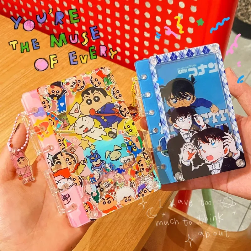 Popular Crayon Shin chan Acrylic Shake Shake Mania Notebook 9x13cm Cartoon Anime periphery Creative Handbooks School supplies