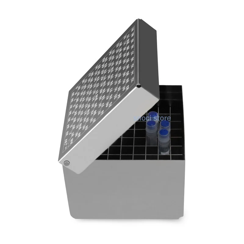 Cryotube Freezer Box 81 Place,Water and Ice Resistant Coating For storing 2ml-5ml cryovials Sample Tubes Efficient Lab Storage