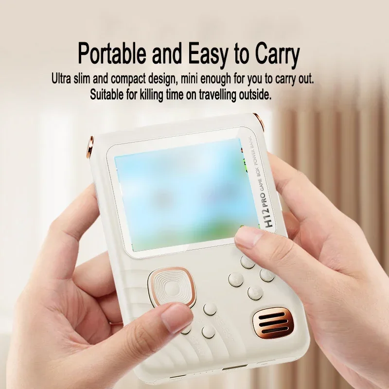 H12 Handheld Game Player 6000 Mah Large Capacity Portable Retro Game Console 3.5 Inch Power Bank Mini 1000+ Video Games consolas