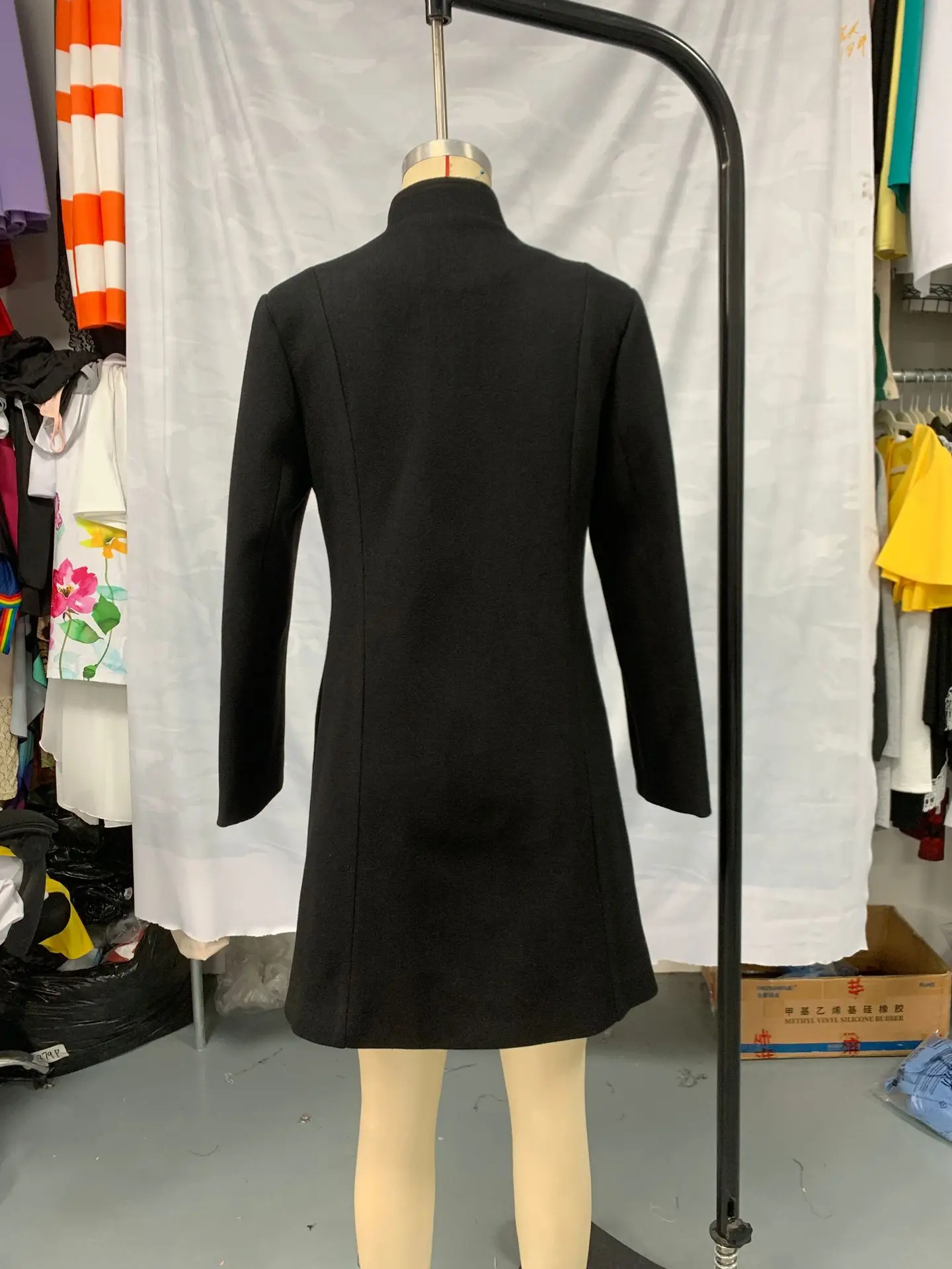 Women Wool Mid Length Coats Jackets Blends Coat Thick Warm Y2k Streetwear Jacket Work Slim Fit Outerwear Autumn Winter 2025