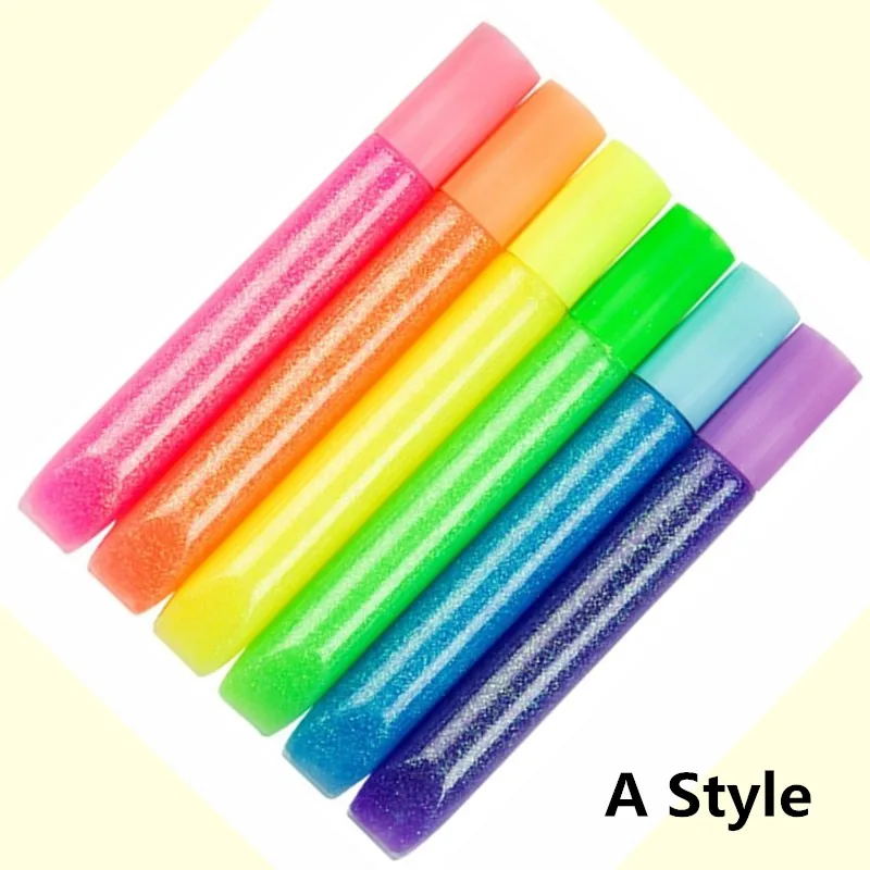 Colorful Glitter Glue Set Child Painting Tool Artist Drawing Adhesive Make Paper Flower Crafts School Office Supply Stationery