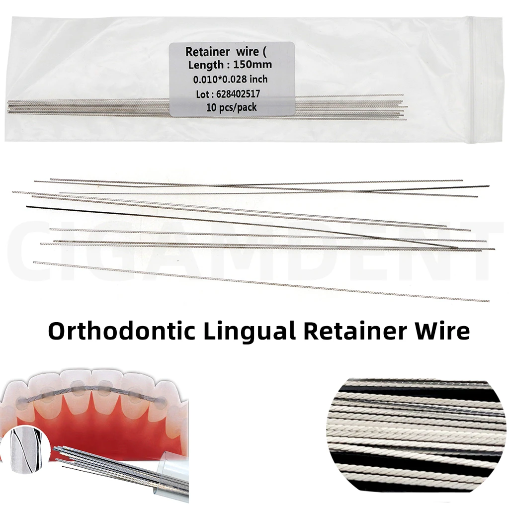 Dental Orthodontic Lingual Retainer Wire Lingual Twist Wires For Ortho Bracket Braces Stainless Steel/Pure Titaninum