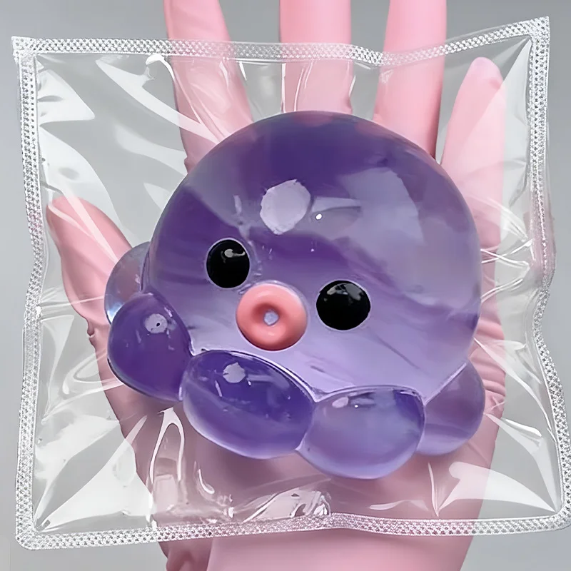 1 Stück Bubble Squid Taba Squishy Spielzeug, Schleimiges Langsam Zurückfederndes Stressabbau-Quetschspielzeug für Kinder und Erwachsene, Perfekt für Partys