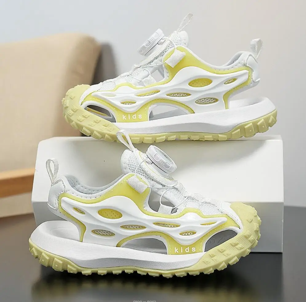 

Kids Summer Sports Shoes Girls Outdoor Protecting Toes Beach Sandal Water Shoes Casual Non-slip Children Breathable Boys Sandals