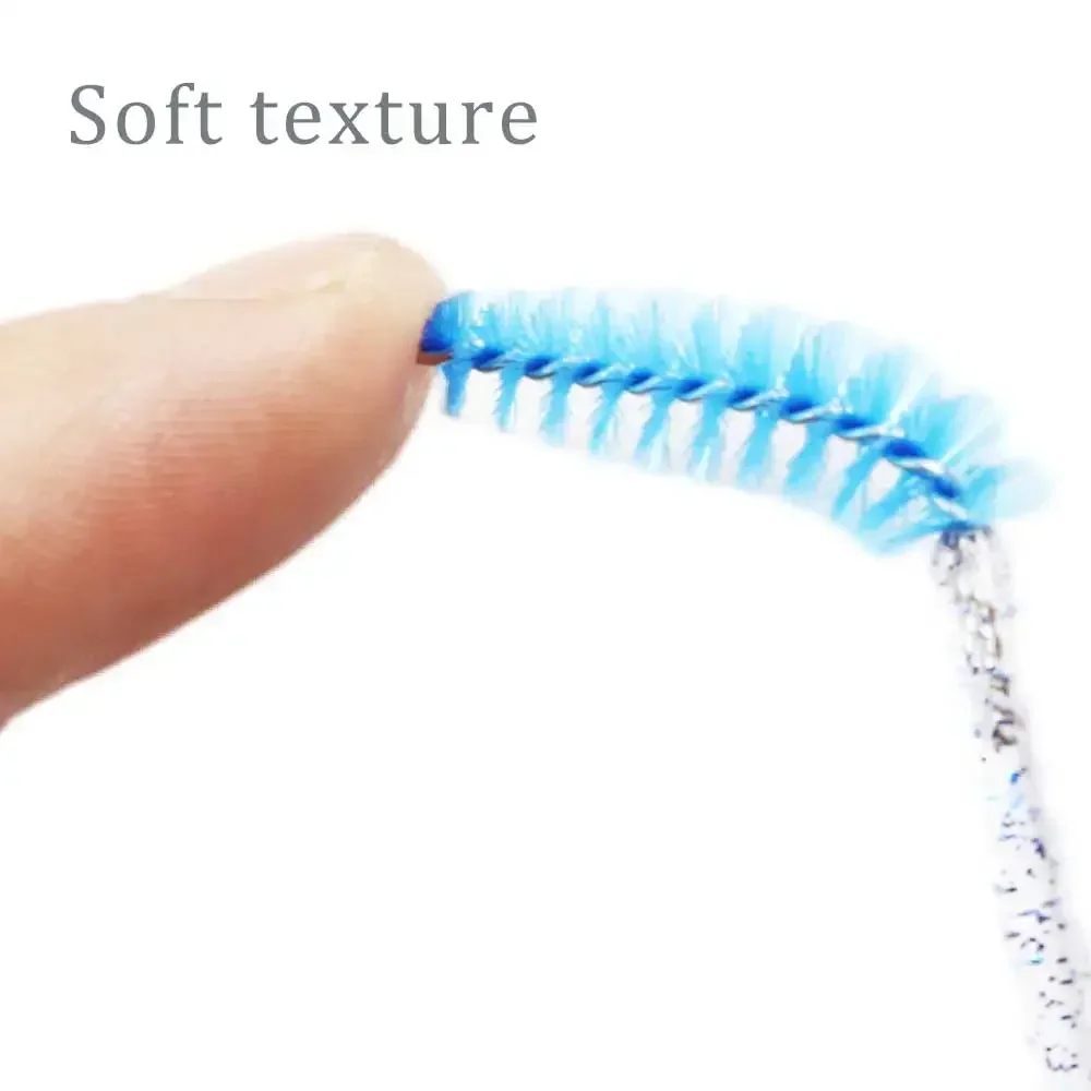 50pcs Disposable Crystal Eyelashes Brush Comb Eye Lashes Extension Mascara Wands Makeup Professional Makeup Beauty Tool