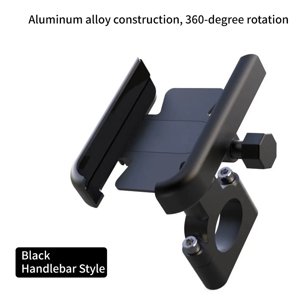 Aluminum Alloy Motorcycle Bike Cycling Mobile Phone Holder for 4-7 inch Smartphone Riding GPS Navigation Stand Handlebar Mount