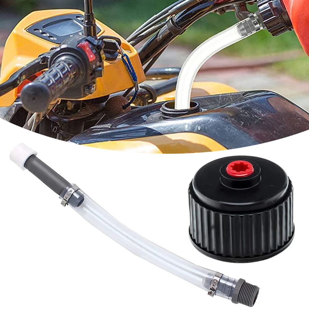 Replacement Cap and Clear PVC Hose Kit for 5 Gallon and 5.5 Gallon Racing Fuel Jugs Supports Efficient Refueling