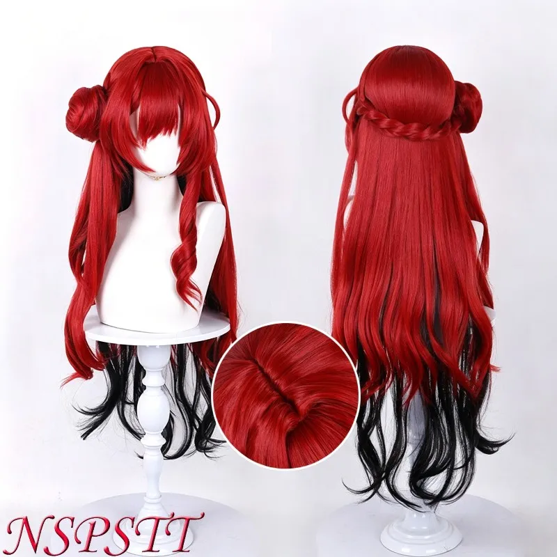 NSPSTT Honkai Star Rail Himeko Cosplay Wig for Women Synthetic Long Hair Anime Costume Accessory
